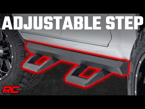 Rough Country | Side Steps | SR2 Adjustable Aluminum Steps Crew Cab 09-Up Ram 1500 10-18 2500 Rough Country | 32001