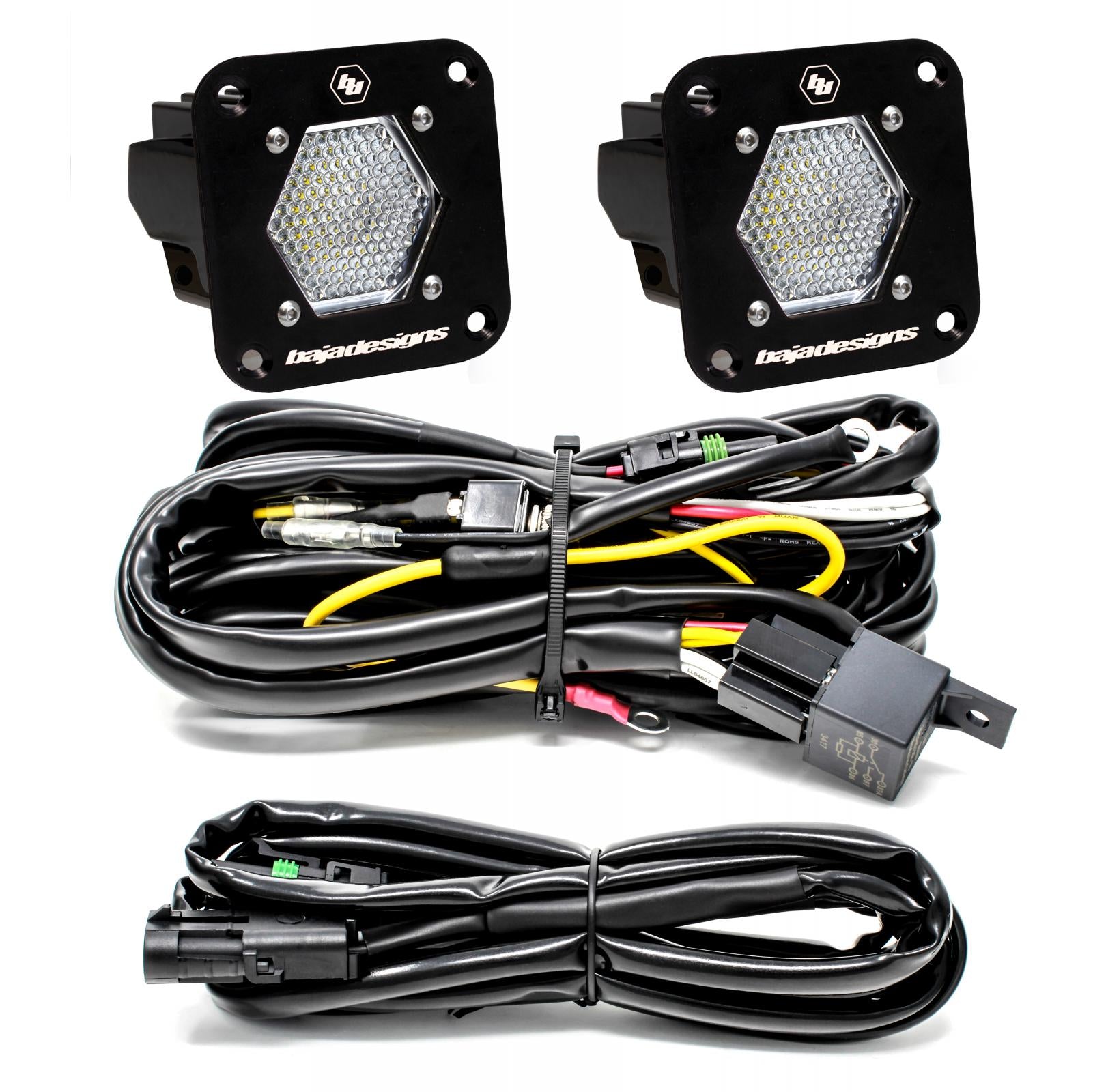 Baja Designs | LED Light Kit | LED Light Pods S1 Pair Work/Scene LED Flush Mount Backup Kit Baja Designs | 387809