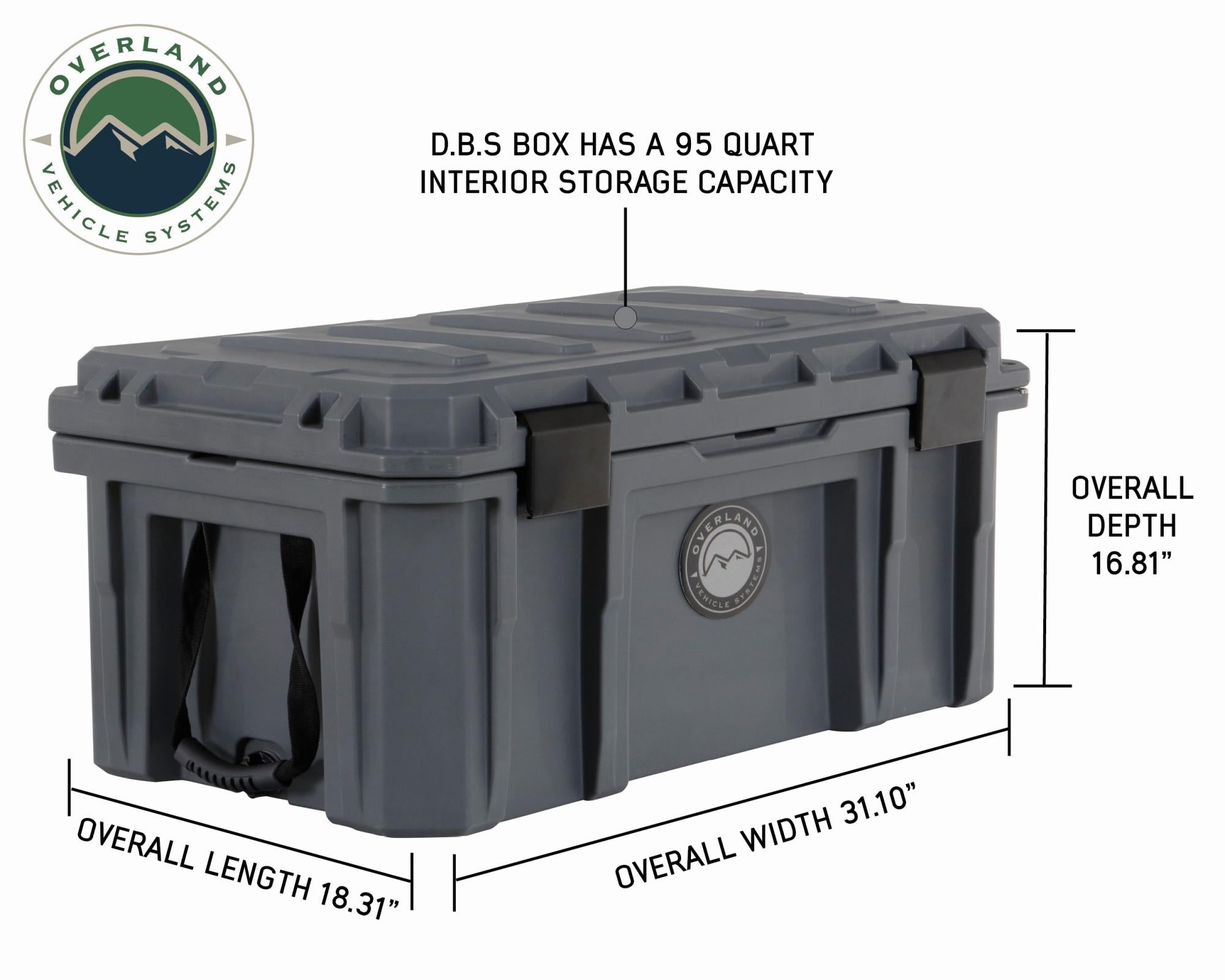 OVS | Cargo Box | Stay Dry With Overland Vehicle Systems 95 Quart Dry Box Overland Vehicle Systems | 40100011