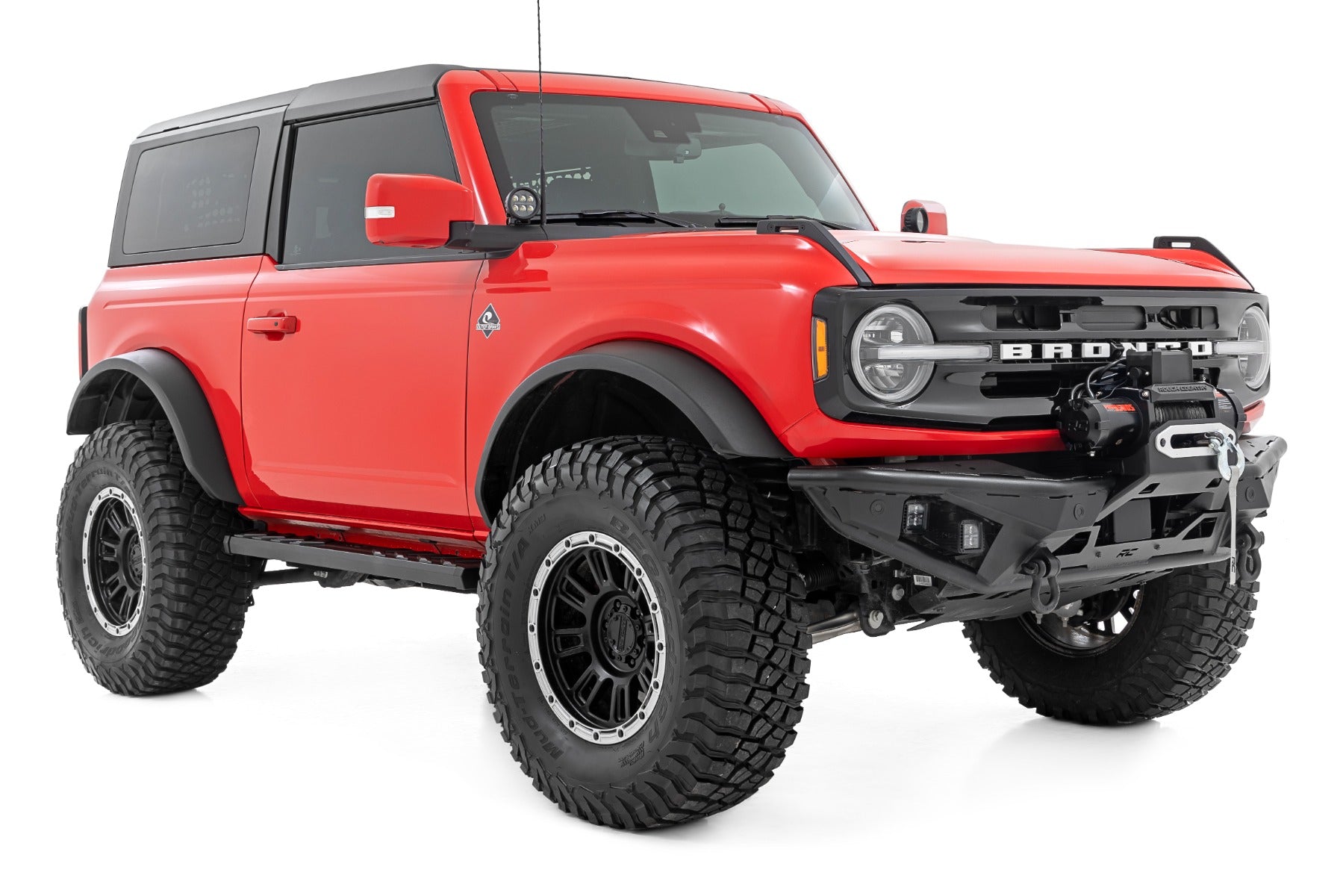 Rough Country | Running Boards | BA2 Running Boards Side Step Bars 2-Door Ford Bronco 21-Up Rough Country | 41008