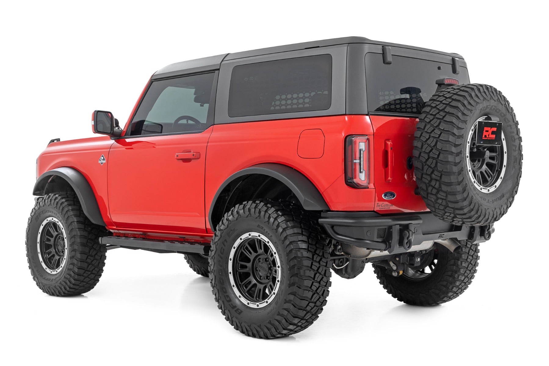 Rough Country | Running Boards | BA2 Running Boards Side Step Bars 2-Door Ford Bronco 21-Up Rough Country | 41008
