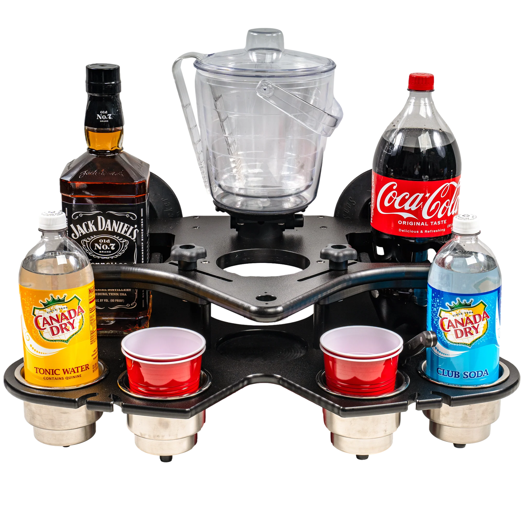 SeaSucker | Cup Holders | Double Decker Party Barge : Portable Bar
(White or Black) | MC5348