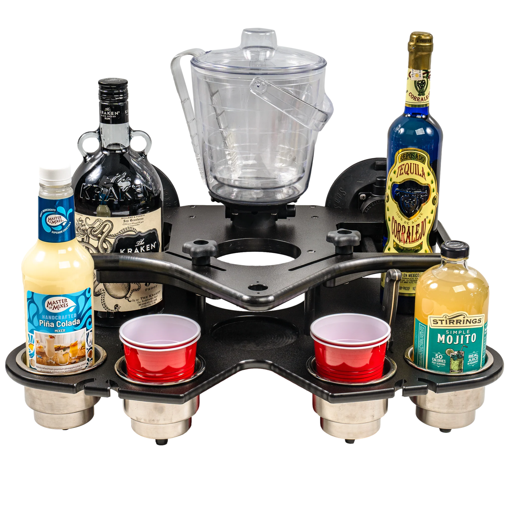 SeaSucker | Cup Holders | Double Decker Party Barge : Portable Bar
(White or Black) | MC5348