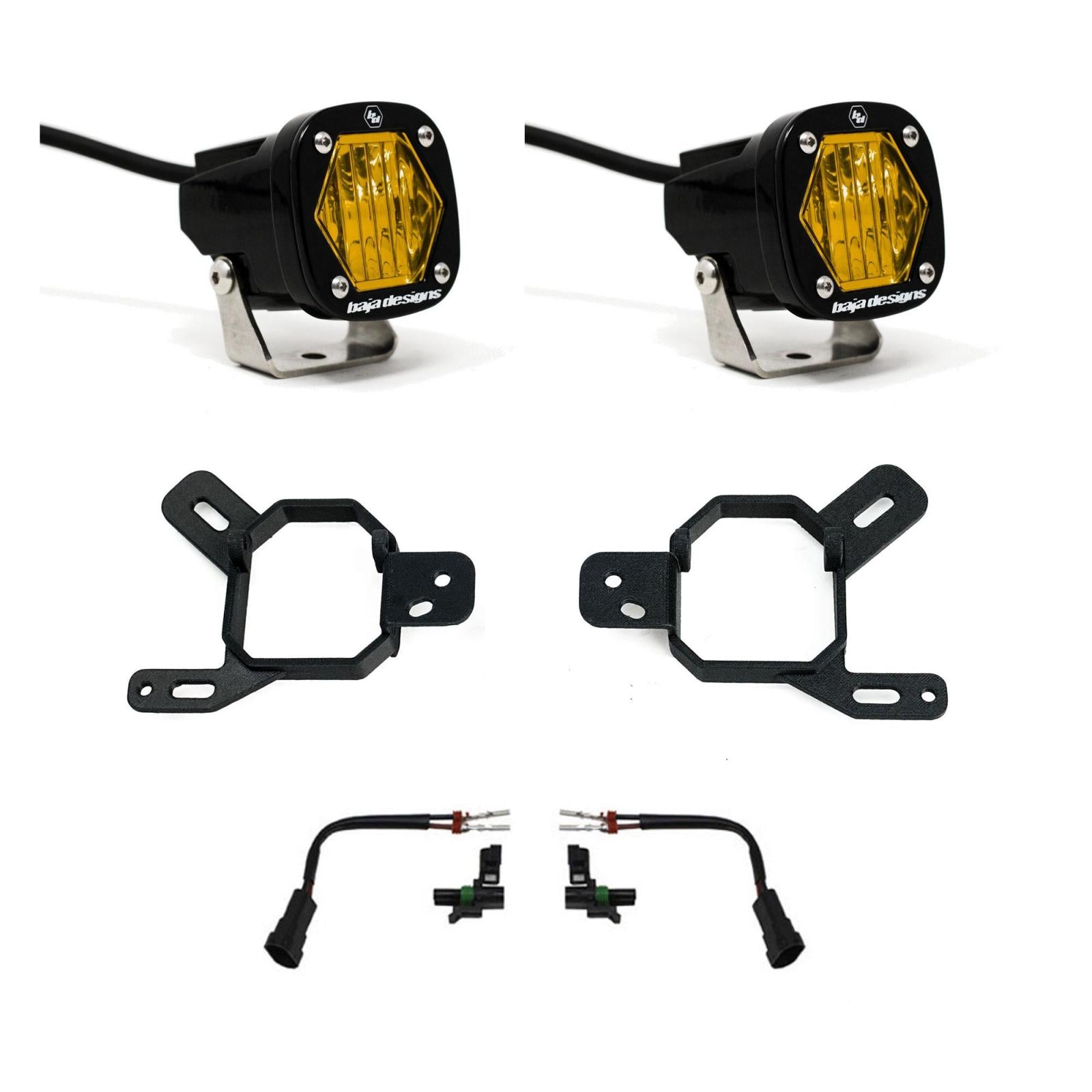 Baja Designs | Fog Lights | S1 Fog Pocket Light Kit 24-25 Silverado/Sierra 2500/3500 2025 1500 AT4-X Baja Amber Baja Designs | 44-7879