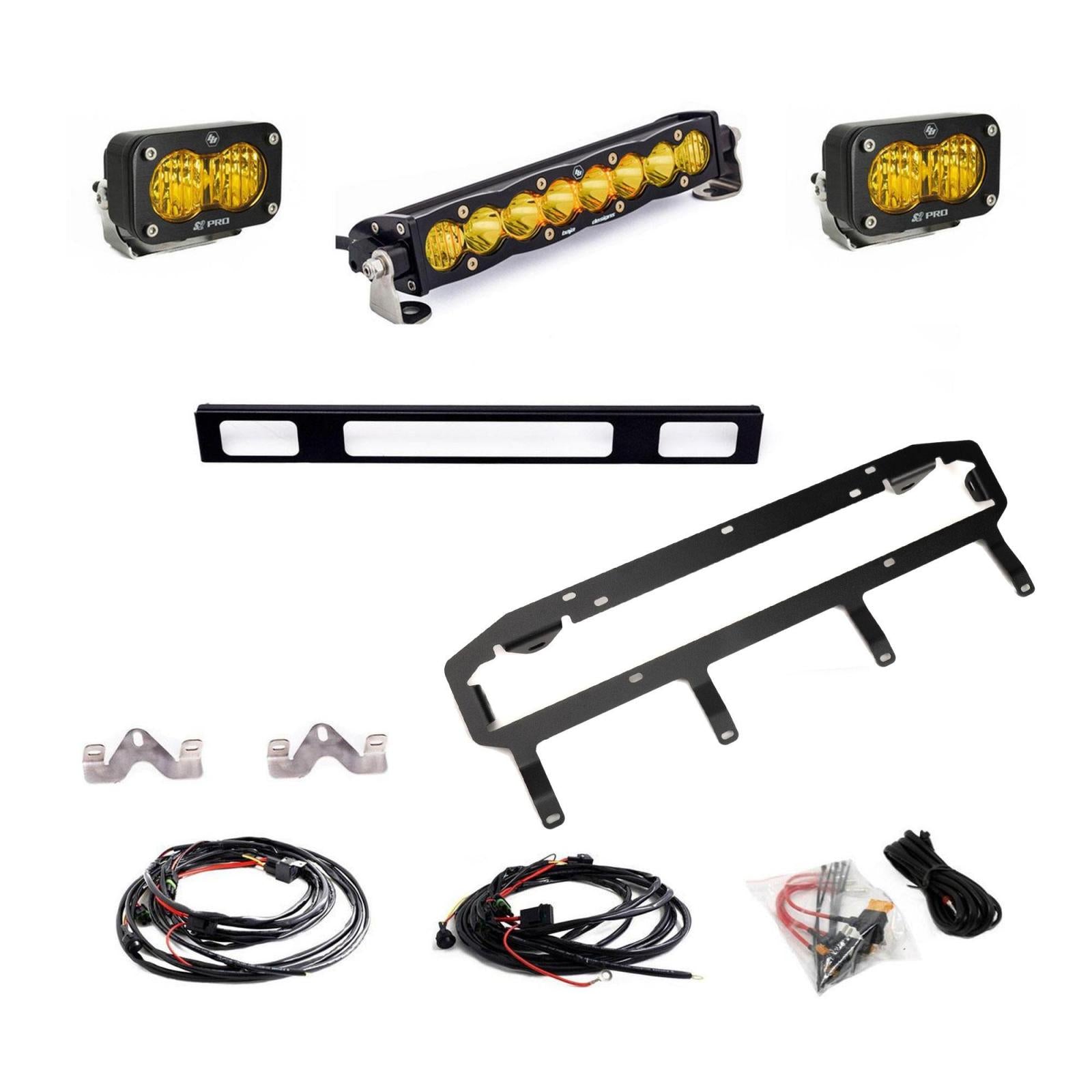 Baja Designs | LED Grille Kit | S8 10 Inch S2 Pro Grille Light Replacement Kit 2025-On Toyota 4Runner TRD Pro Baja Amber Baja Designs | 44-8294