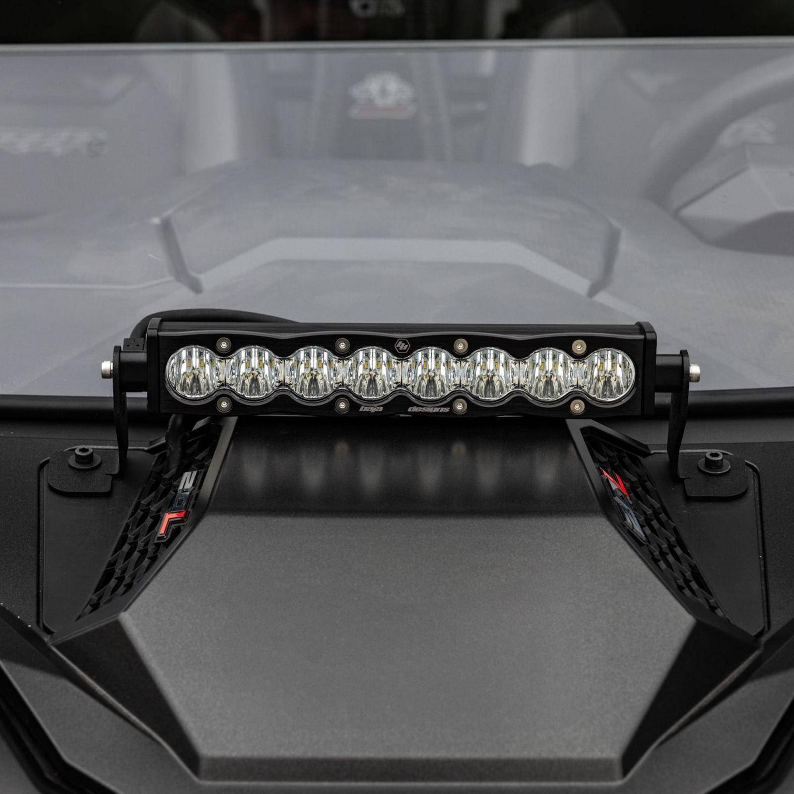 Baja Designs | LED Light Bars | S8 10 Inch Light Bar Hood Mount Kit Polaris 2025 RZR ProR; ProS; ProXP, Clear Baja Designs | 44-8299