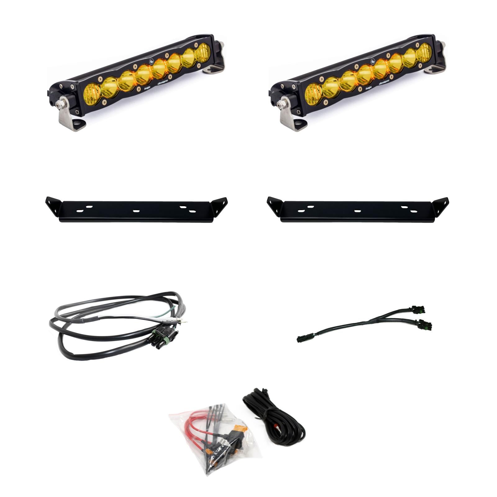 Baja Designs | LED Light Kit | 10 Inch S8 D/C Baja Amber Behind Grill Kit fits 21-On Ford Raptor Baja Designs | 448066