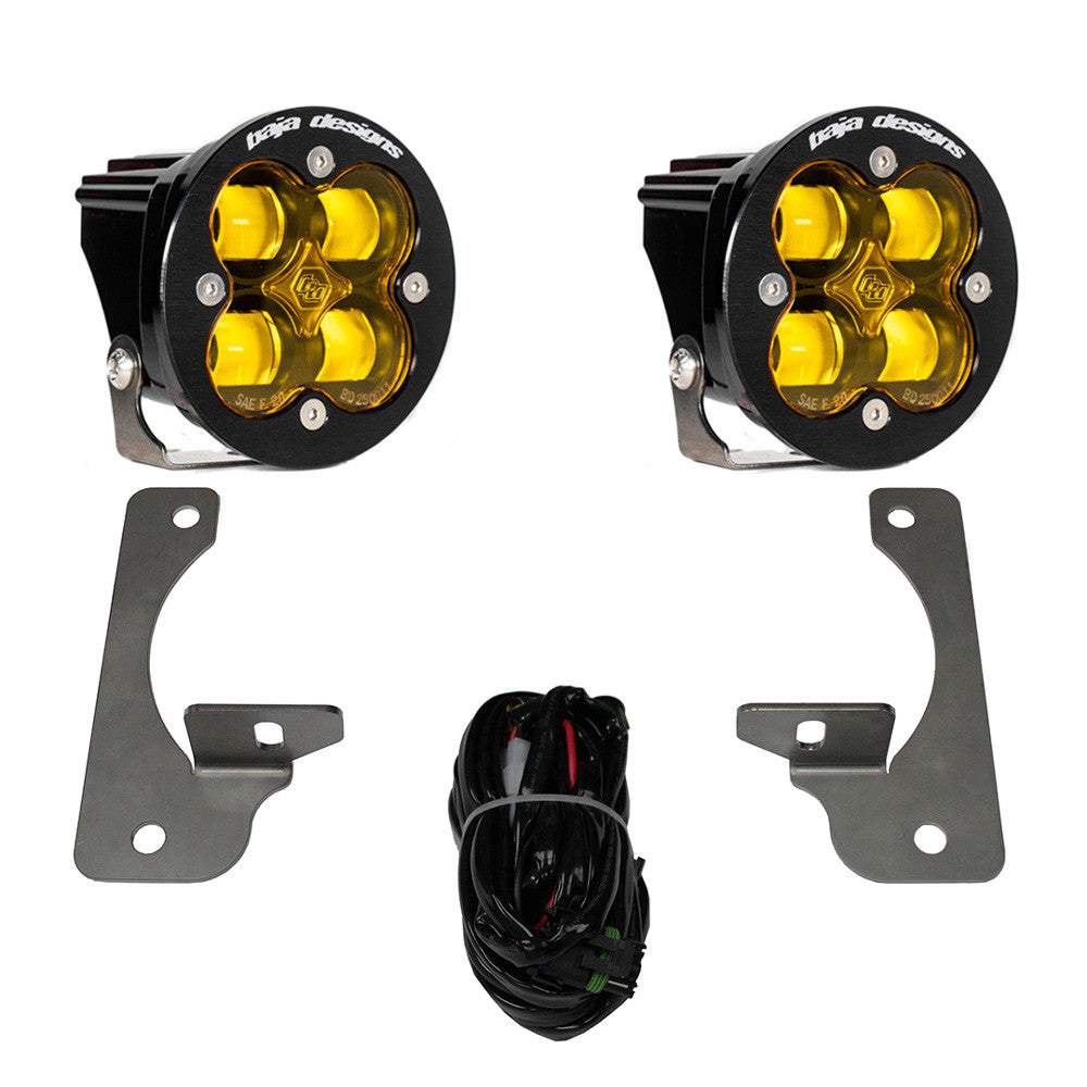 Baja Designs | Fog Lights | Jeep JK Squadron-R SAE Fog Pocket Light Kit Premium Bumper (Baja Amber)-Jeep 2007-09 Wrangler JK Baja Designs | 448145