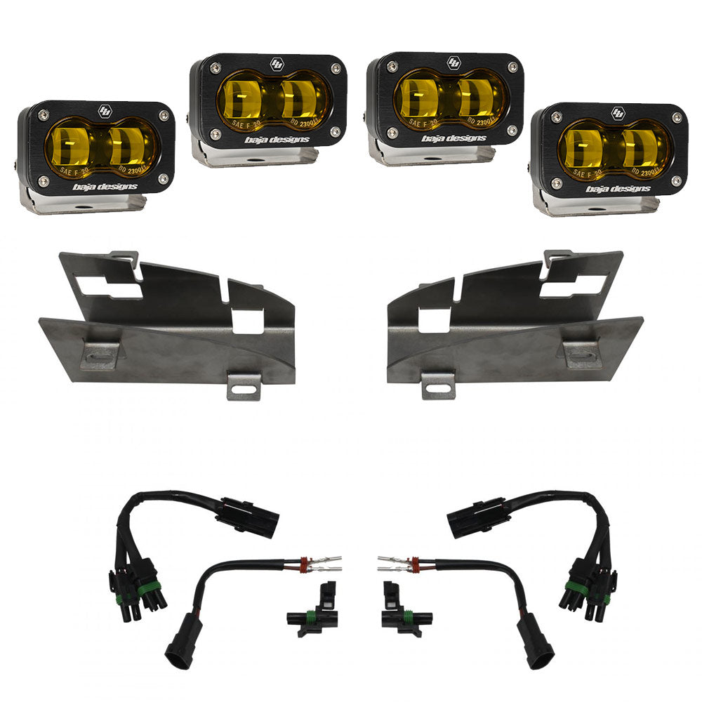 Baja Designs | Fog Lights | Dodge Ram Rebel/TRX (19-Present) Dual S2 SAE Amber FPK Baja Designs | 448169