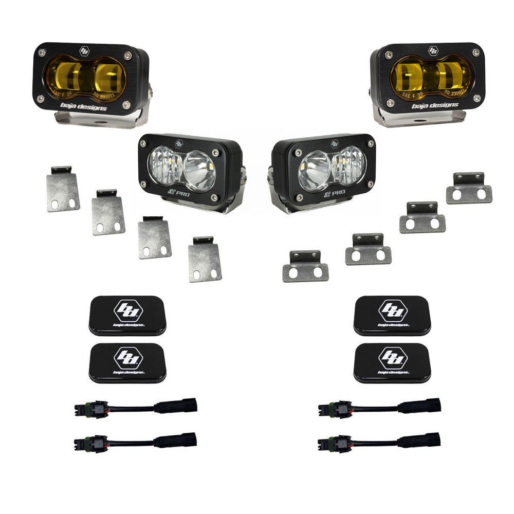 Baja Designs | Fog Lights | S2 SAE Baja Amber/S2 Pro Fog Pocket Kit Fits 21-On Ford Raptor Baja Designs | 448183