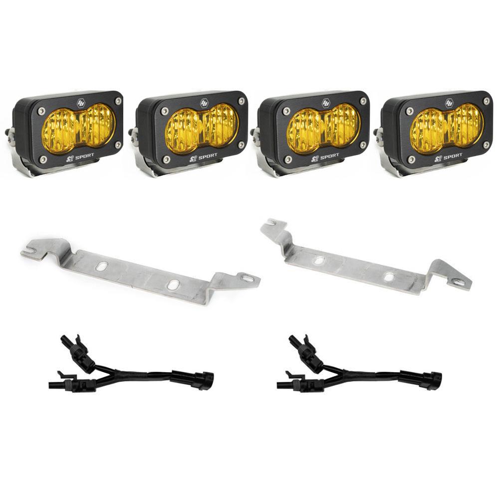 Baja Designs | Fog Lights | S2 Sport Dual Fog Pocket Light Kit - 24-Present Tacoma (Wide Cornering; Baja Amber) Baja Designs | 448259