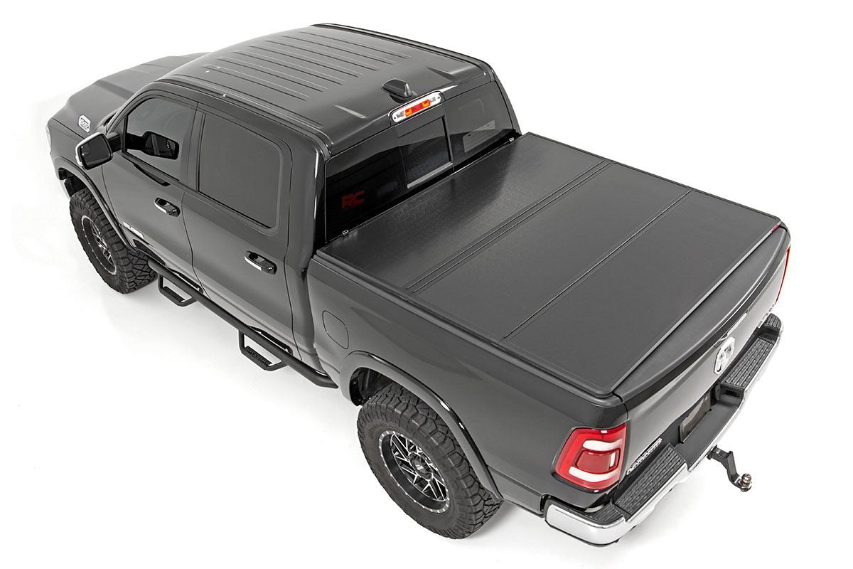 Rough Country | Tonneau Covers | Hard Folding Bed Cover 5.5 Ft Bed Ram 1500 2WD/4WD (10-23 and Classic) Rough Country | 45309550A