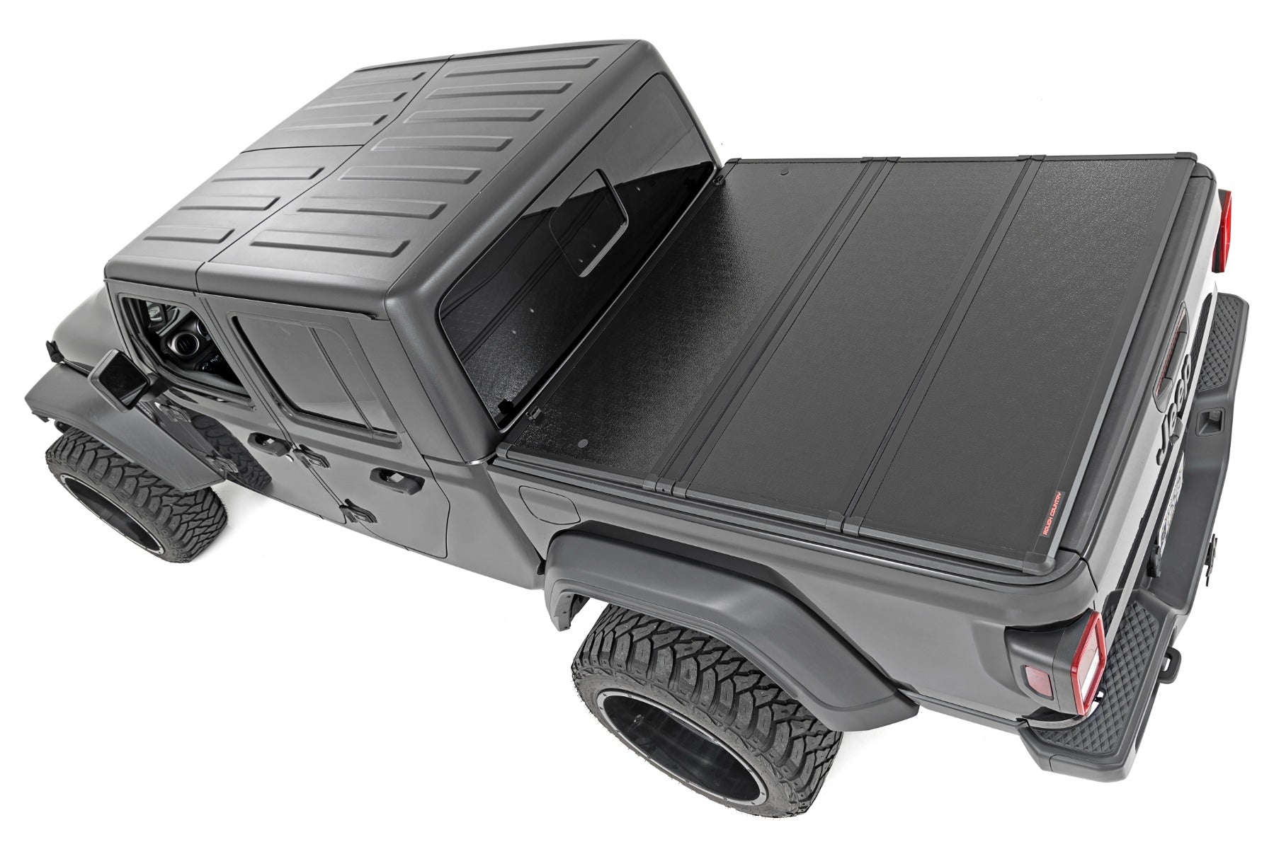 Rough Country | Tonneau Covers | Hard Folding Bed Cover 5.0 Foot Bed 20-22 Jeep Gladiator JT 4WD Rough Country | 45810550A