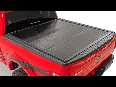 Rough Country | Tonneau Covers|Truck Bed|Exterior Parts & Car Care | Tacoma Low Profile Hard Tri-Fold Tonneau Cover 16-20 Tacoma 5 Foot Bed Rough Country | 47420500
