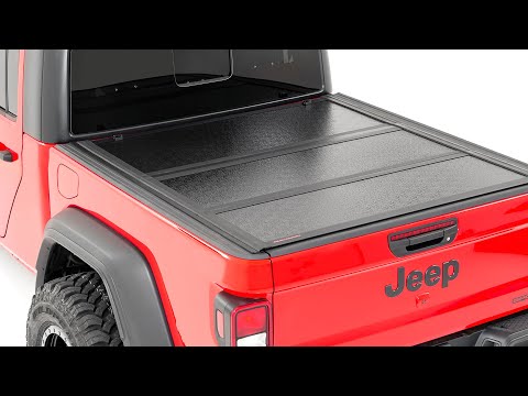 Rough Country | Tonneau Covers|Truck Bed|Exterior Parts & Car Care | Tacoma Low Profile Hard Tri-Fold Tonneau Cover 16-20 Tacoma 5 Foot Bed Rough Country | 47420500
