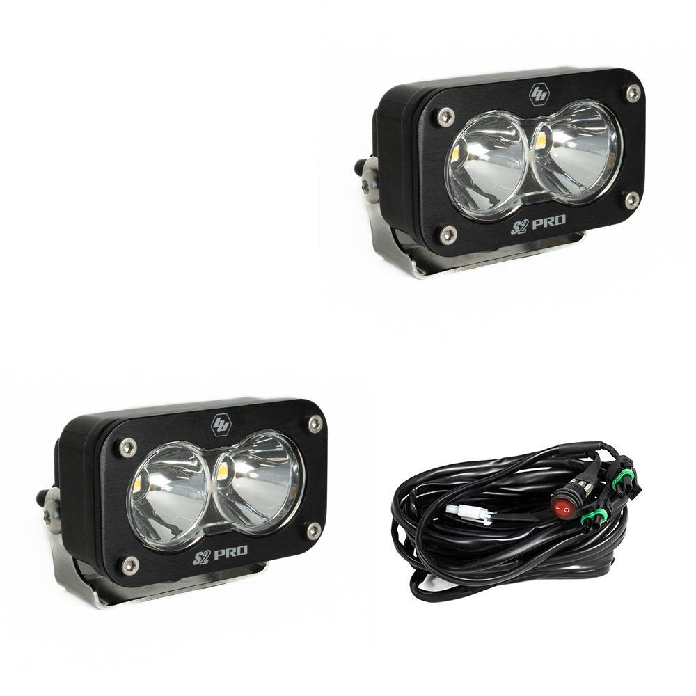 Baja Designs | LED Light Pods | LED Light Pods Spot Pattern Pair S2 Pro Series Baja Designs | 487801