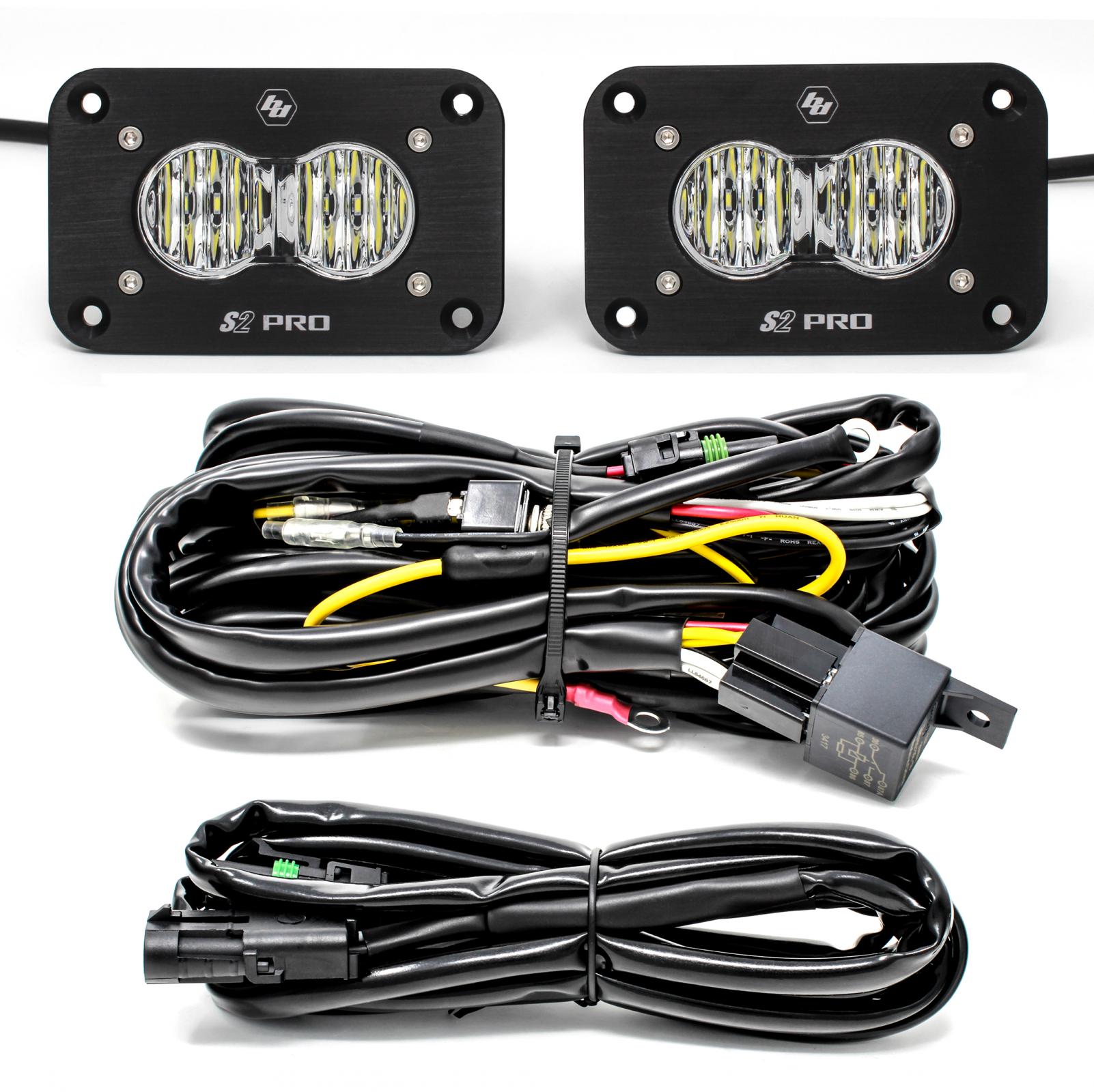 Baja Designs | LED Light Pods | Flush Mount LED Light Pod Kit Wide Cornering Pair S2 Pro Baja Designs | 487807
