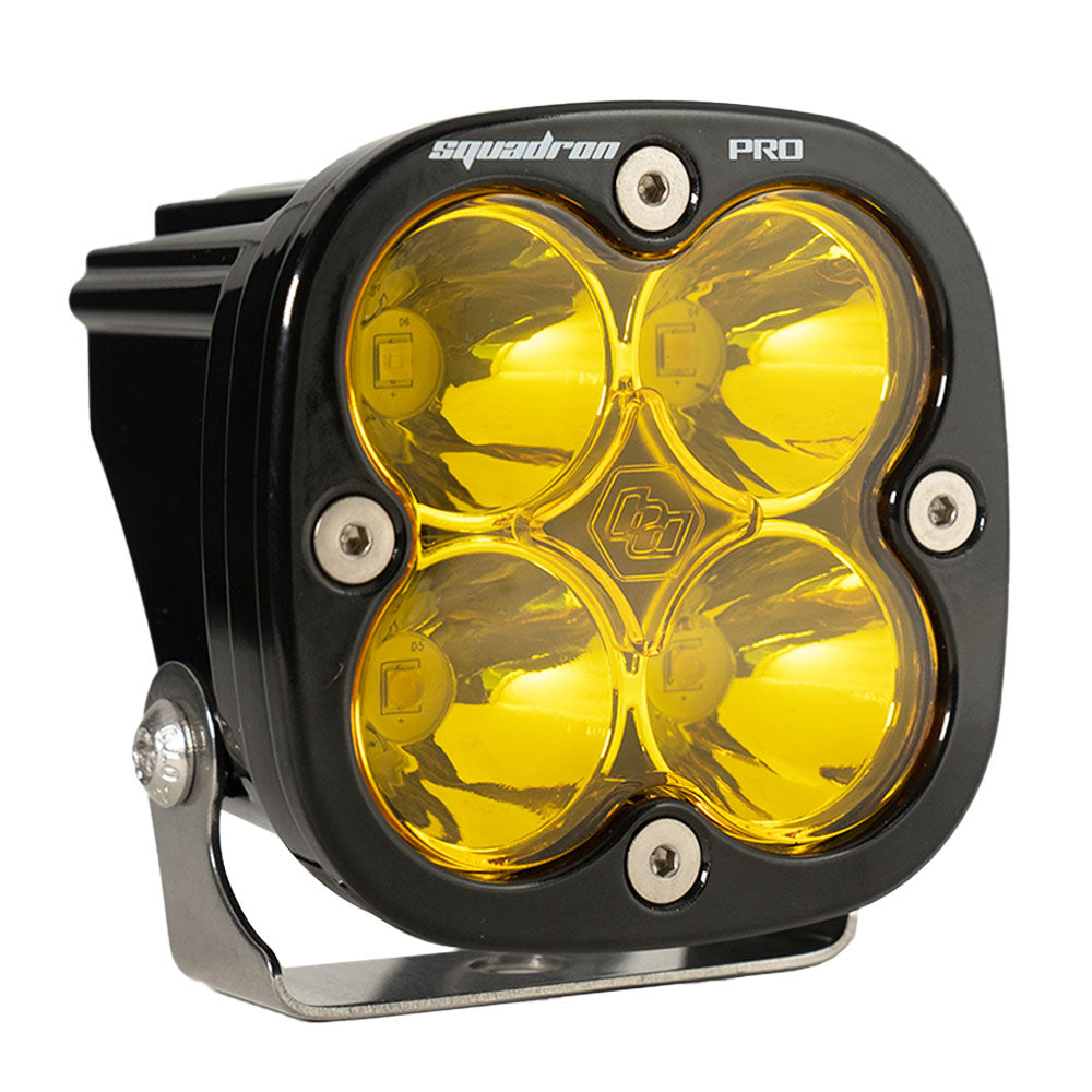 Baja Designs | LED Light Pods | LED Light Pod Black Amber Lens Spot Pattern Squadron Pro Baja Designs | 490011
