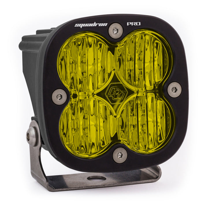 Baja Designs | LED Light Pods | LED Light Pod Black Amber Lens Wide Cornering Pattern Squadron Pro Baja Designs | 490015