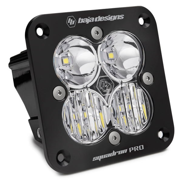 Baja Designs | LED Light Pods | Flush Mount LED Light Pod Black Clear Lens Driving/Combo Pattern Squadron Pro Baja Designs | 491003