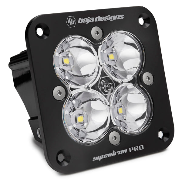 Baja Designs | LED Light Pods | Flush Mount LED Light Pod Black Clear Lens Work/Scene Pattern Squadron Pro Baja Designs | 491006