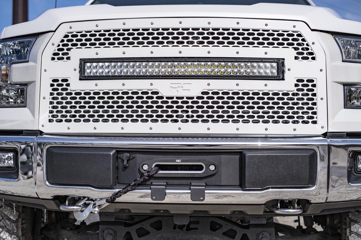 Rough Country | Winch Mount Plate | Ford Hidden Winch Mounting Plate 15-20 F-150 V8 Rough Country | 51007