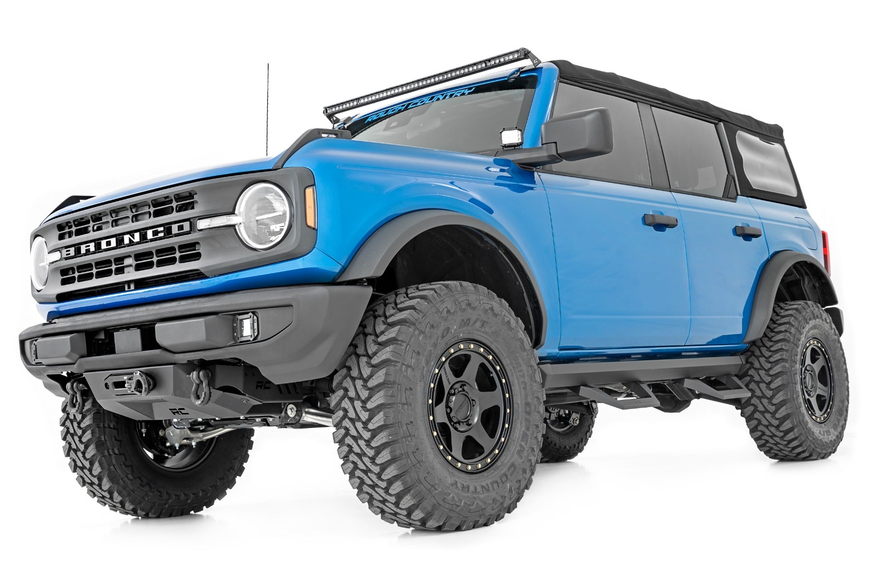 Rough Country | Side Steps | SRX2 Adjustable Aluminum Step 21-Up Ford Bronco 4WD Rough Country | 51029