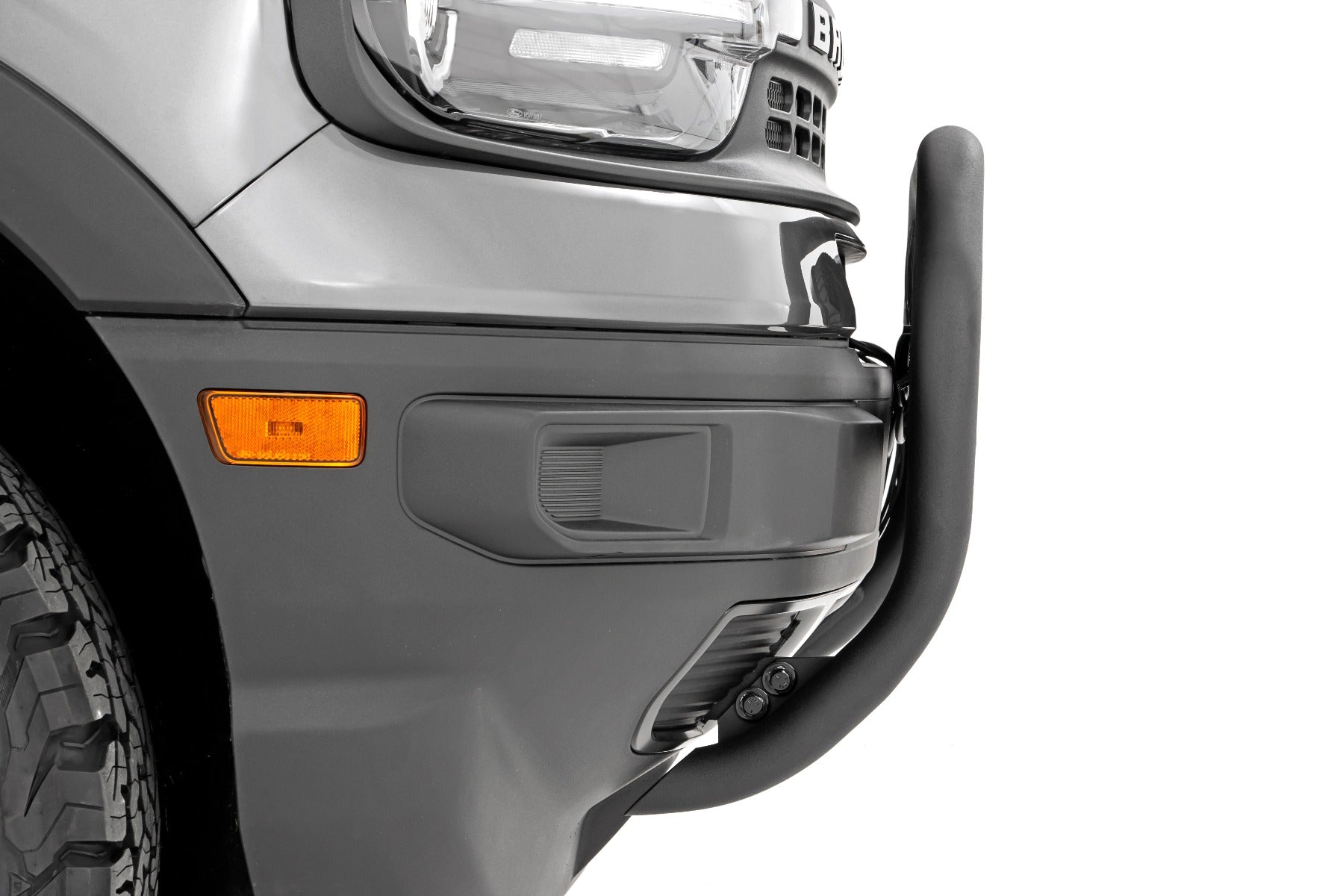 Rough Country | Mounting Brackets(Lighting) | Nudge Bar 20 Inch Chrome Series Single Row LED 21-Up Ford Bronco Sport Rough Country | 51043