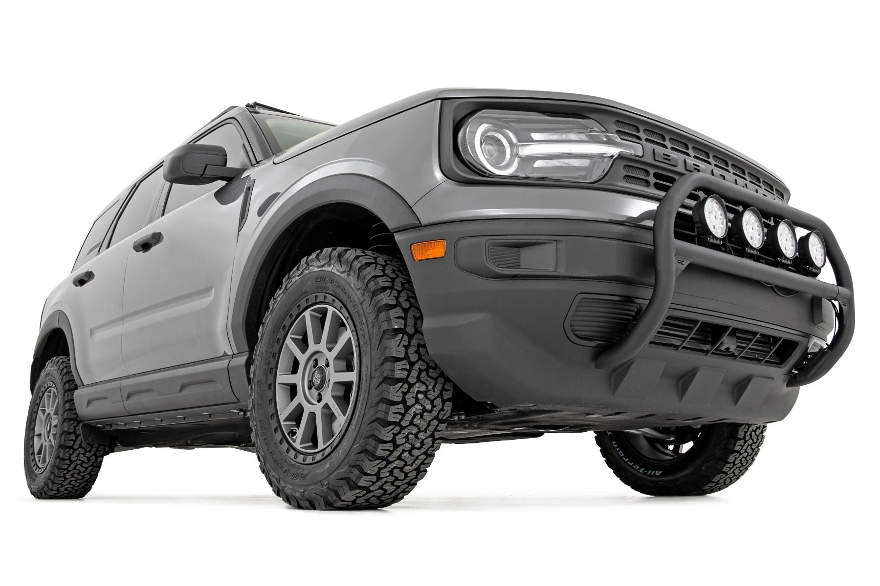 Rough Country | Mounting Brackets(Lighting) | Nudge Bar 4 Inch Round Led (x4) 21-Up Ford Bronco Sport 4WD Rough Country | 51044