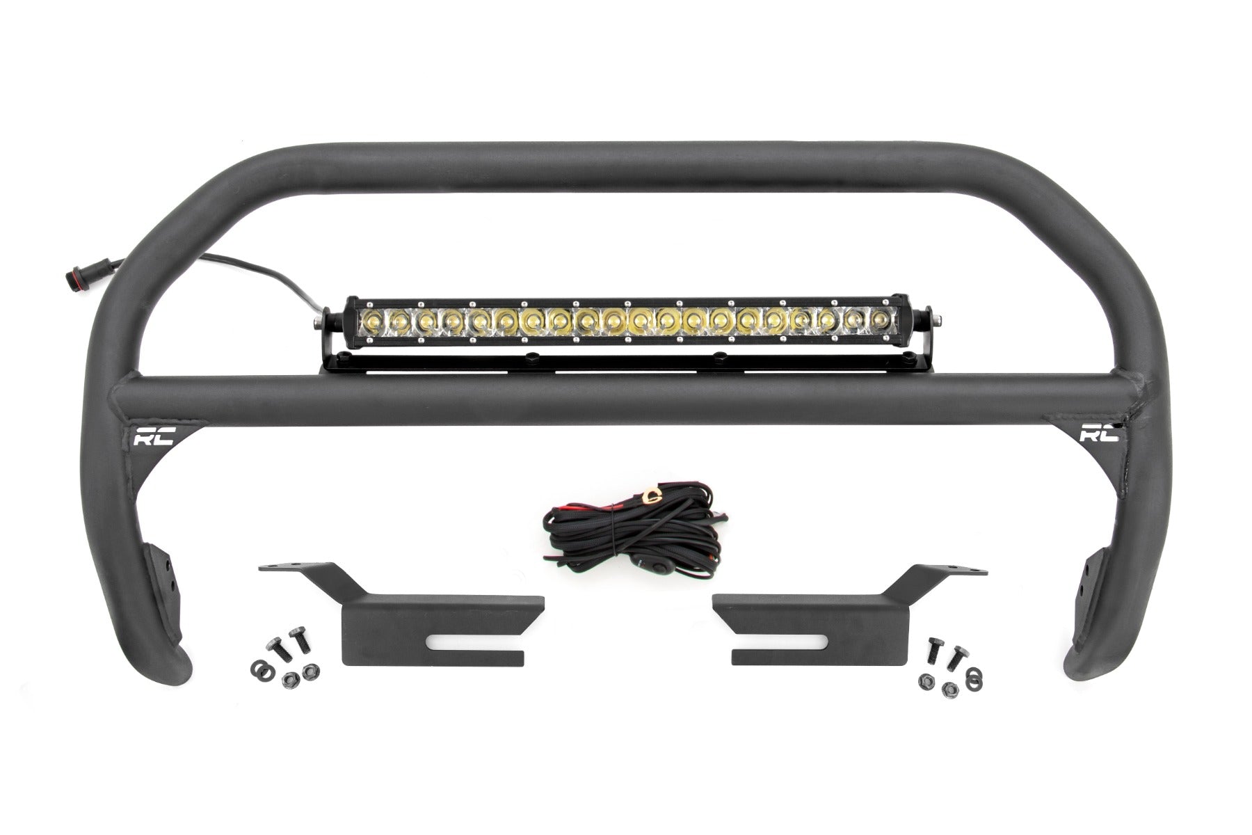 Nudge Bar 20 Inch Chrome Series Single Row LED 21-22 Ford Bronco 4WD Rough Country