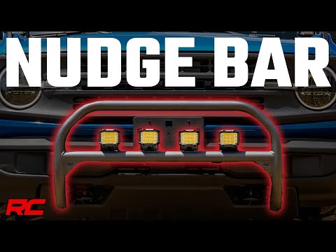 Rough Country | Bumper Bull Bar | Nudge Bar 3 Inch Osram Wide Angle Led (x4) 21-Up Ford Bronco 4WD Rough Country | 51050