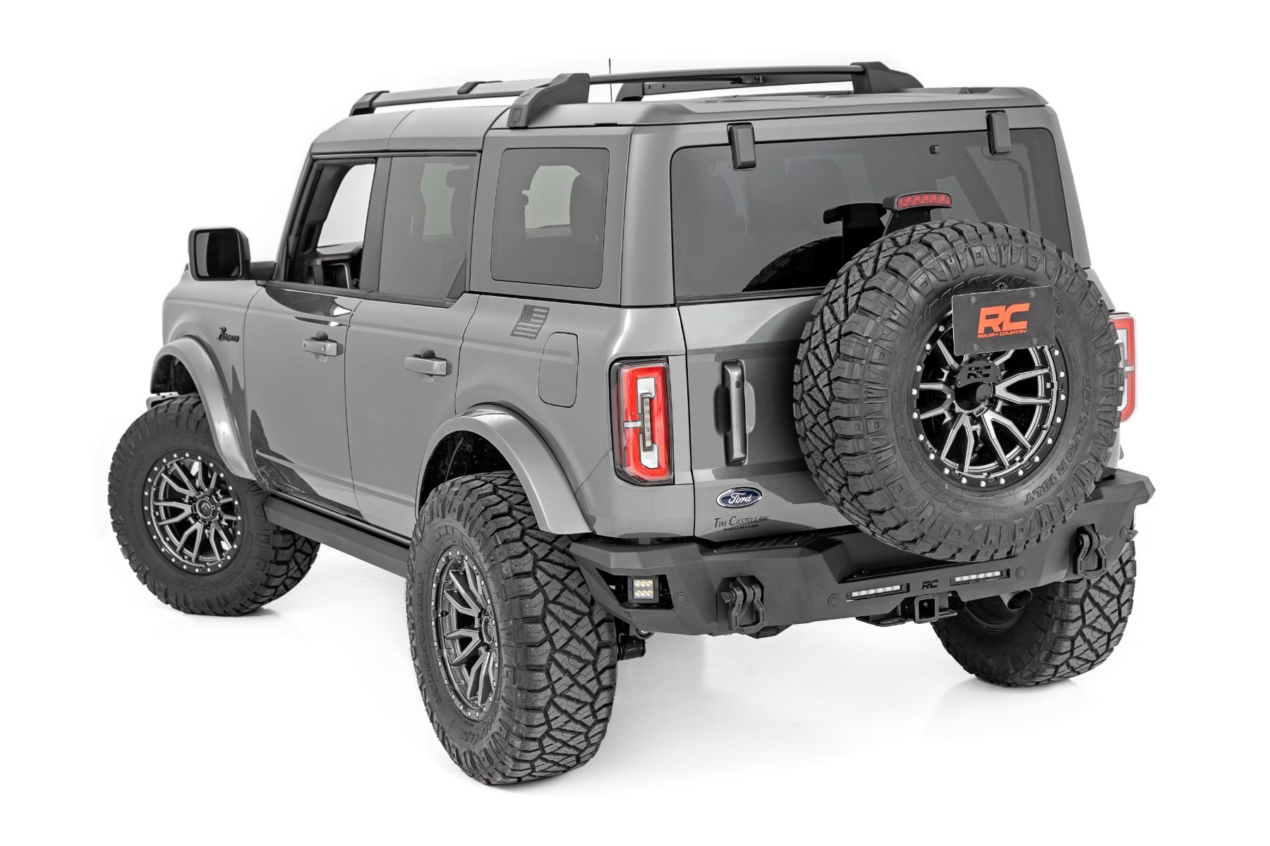 Rough Country | License Plate Bracket | License Plate Relocation Bracket Ford Bronco 4WD 21-Up Rough Country | 51082