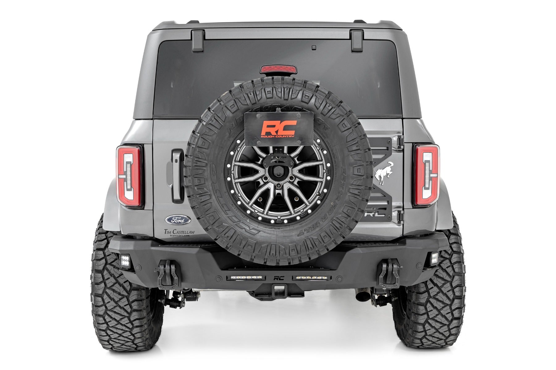 Rough Country | License Plate Bracket | License Plate Relocation Bracket Ford Bronco 4WD 21-Up Rough Country | 51082