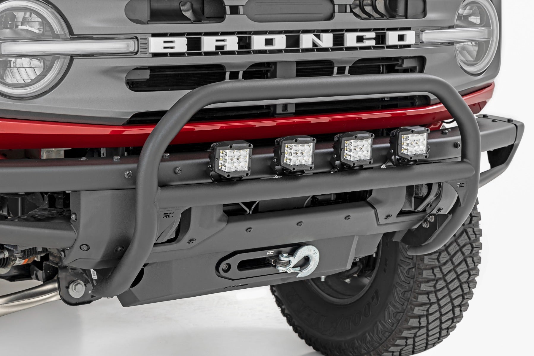 Rough Country | Bumper Bull Bar | Nudge Bar OE Modular Steel Ford Bronco 4WD 21-Up Rough Country | 51100
