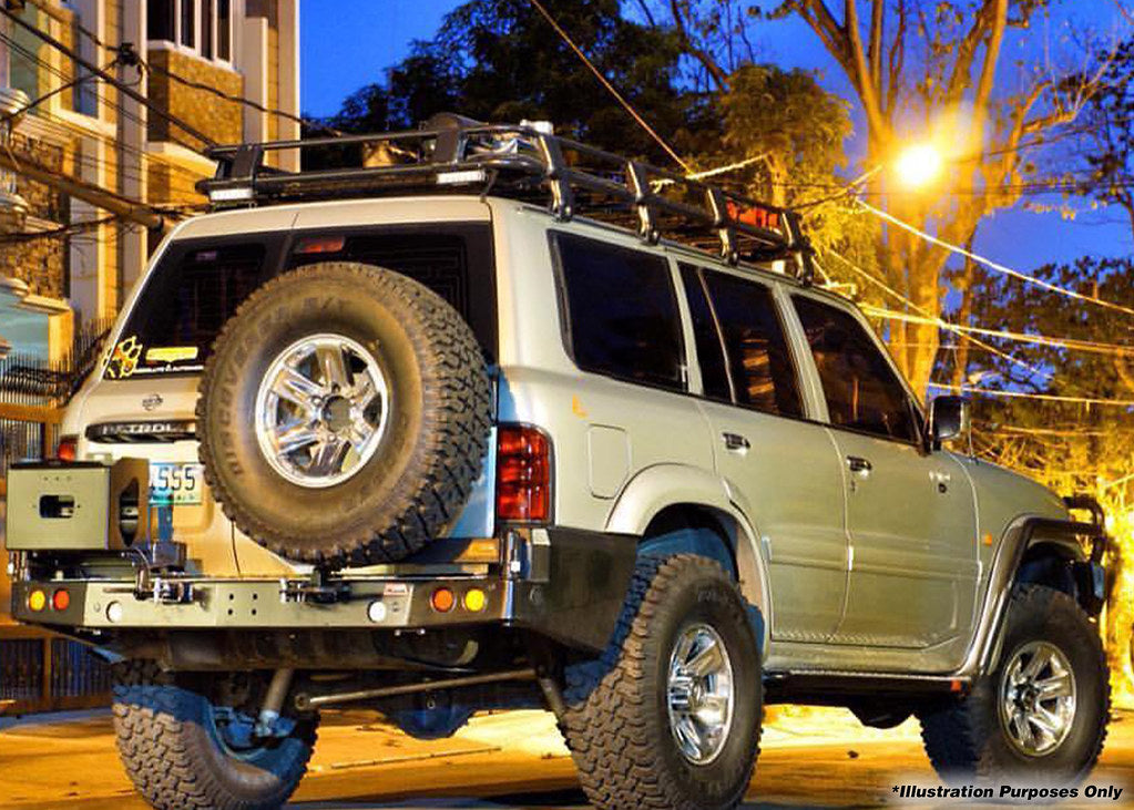 DOBINSONS | Rear Bumper With Swing Outs for Nissan Patrol Y61 GU 1998-2004 | BW80-4110