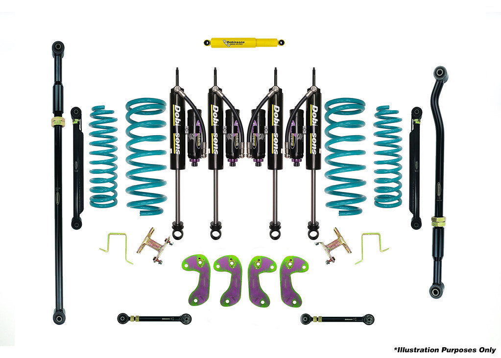 DOBINSONS | 2.5-3.5" MRR 3-way Adjustable VT-Series Dual Rate Long Travel Lift Kit for Toyota Land Cruiser 80 Series | DSSKITMRA0019
