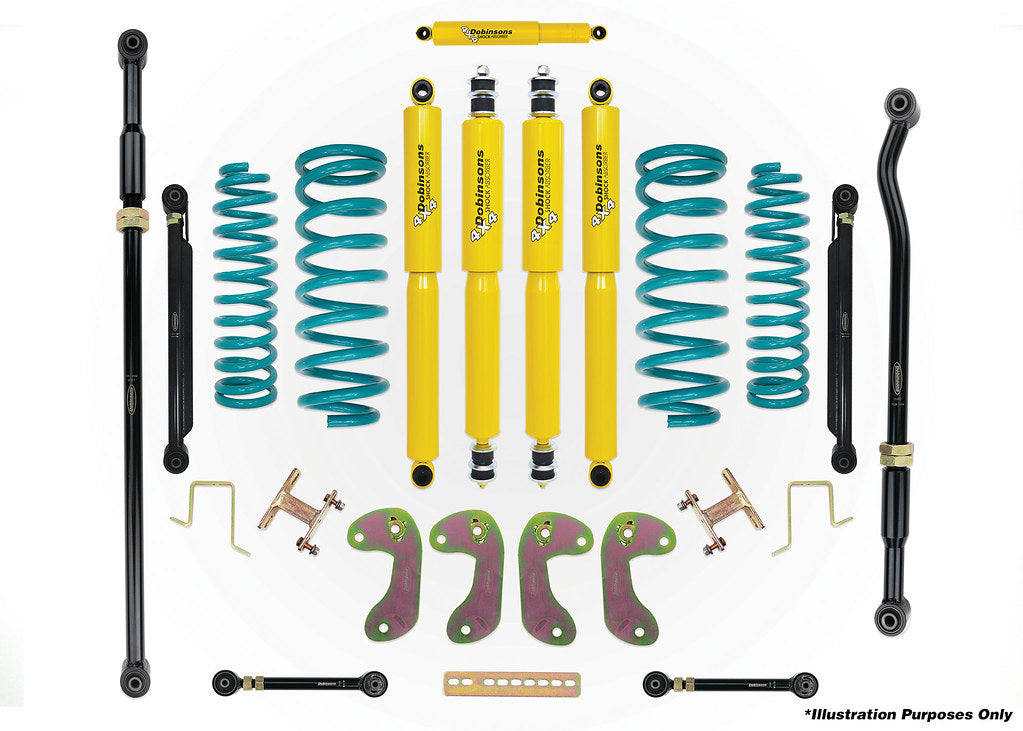 DOBINSONS | 3.0-4.0" Flexi-Series Long Travel Lift Kit for Toyota Land Cruiser 80 Series | DSSKIT0018