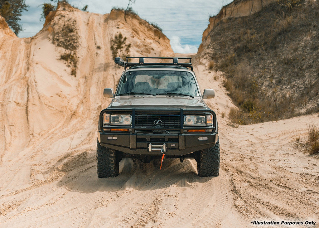 DOBINSONS | BULL BAR CLASSIC BLACK FOR TOYOTA LAND CRUISER 80 SERIES & LEXUS LX450 | BU59-3518