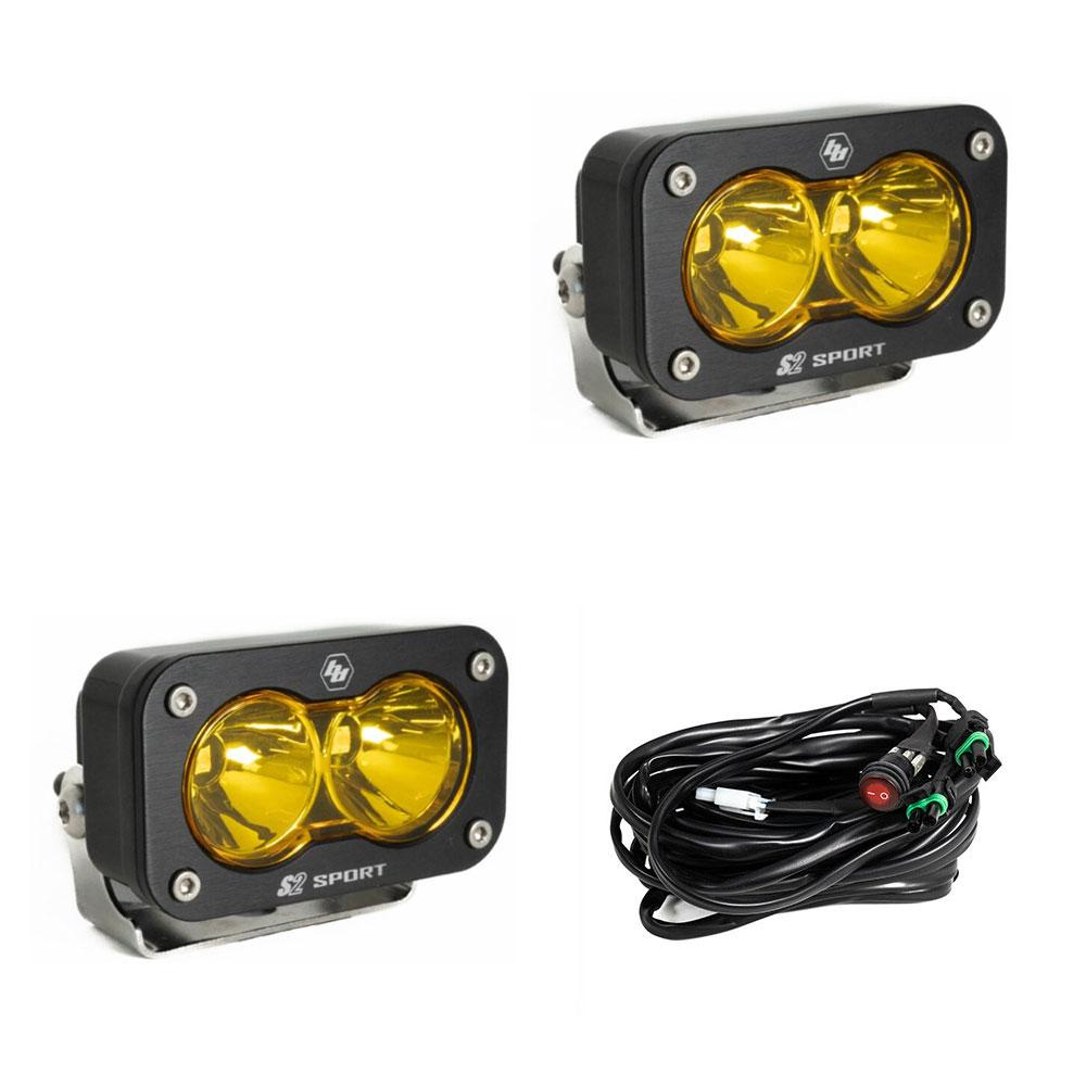 Baja Designs | Work Lights | LED Work Light Baja Amber Lens Spot Pattern Pair S2 Sport Baja Designs | 547811