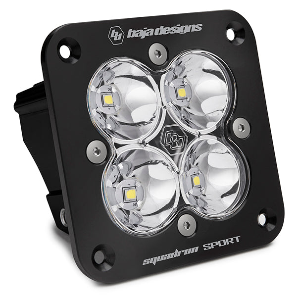 Baja Designs | LED Light Pods | Flush Mount LED Light Pod Black Clear Lens Work/Scene Pattern Squadron Sport Baja Designs | 551006