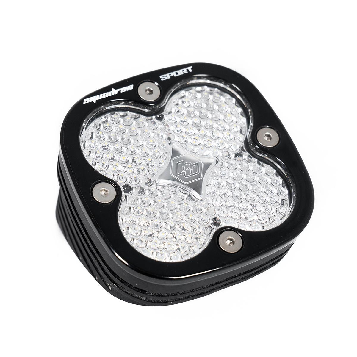 Baja Designs | LED Light Pods | Flush Mount LED Light Pod Angled Black Clear Lens Work/Scene Pattern Squadron Sport Baja Designs | 552006