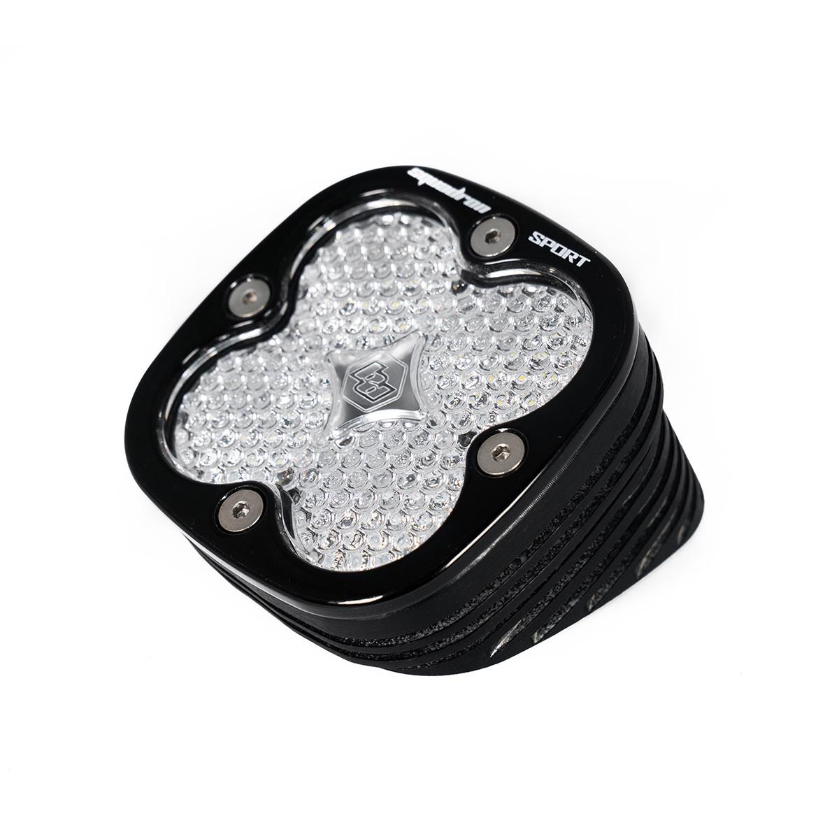 Baja Designs | LED Light Pods | Flush Mount LED Light Pod Angled Black Clear Lens Work/Scene Pattern Squadron Sport Baja Designs | 552006