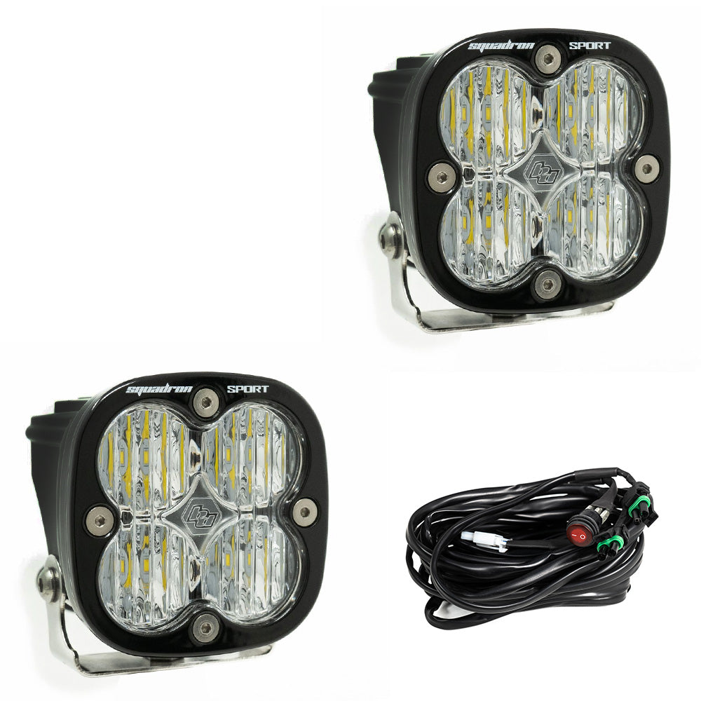 Baja Designs | LED Light Pods | LED Light Pods Clear Lens Wide Cornering Pair Squadron Sport Baja Designs | 557805