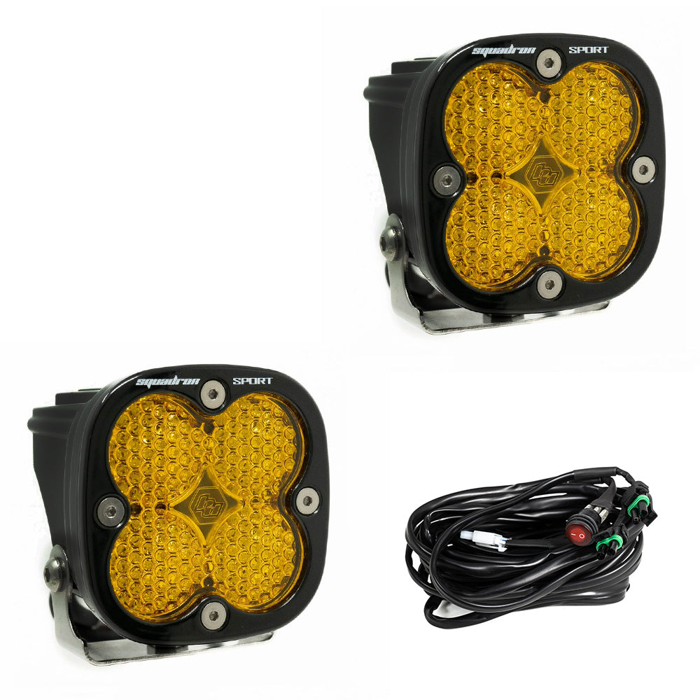 Baja Designs | LED Light Pods | LED Light Pods Baja Amber Lens Work/Scene Pair Squadron Sport Baja Designs | 557816