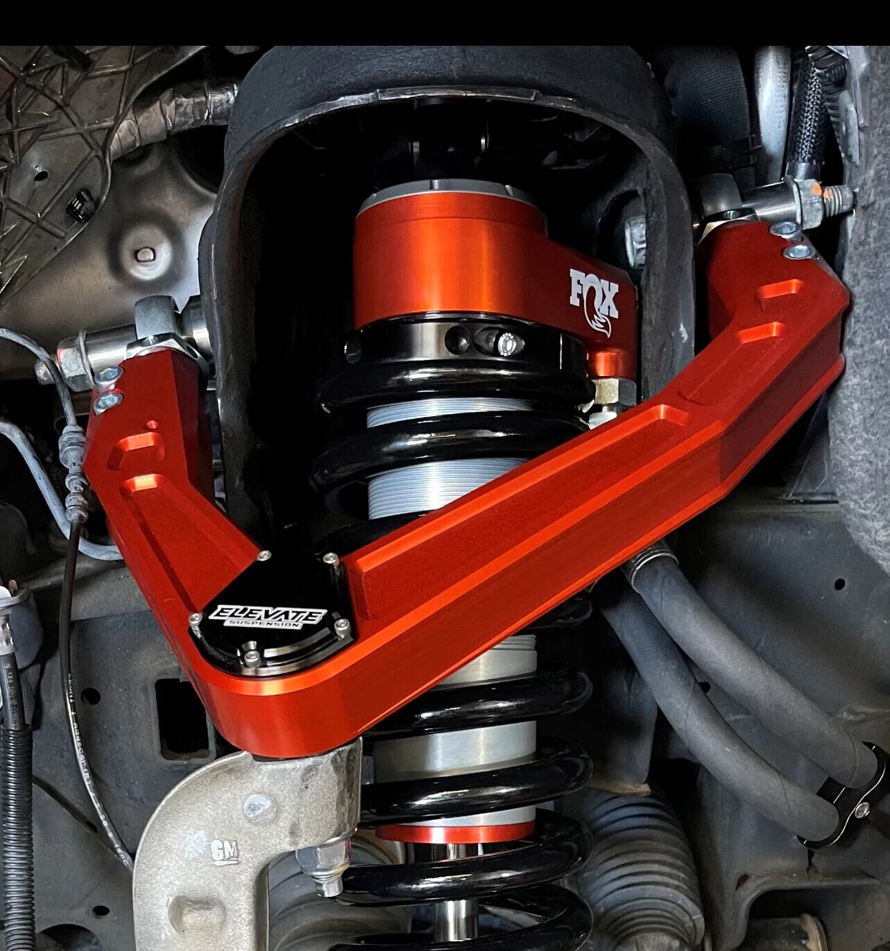 Elevate | UPPER CONTROL ARM | Orange Billet Uniball UCA, 2019+ GM1500 2/4WD