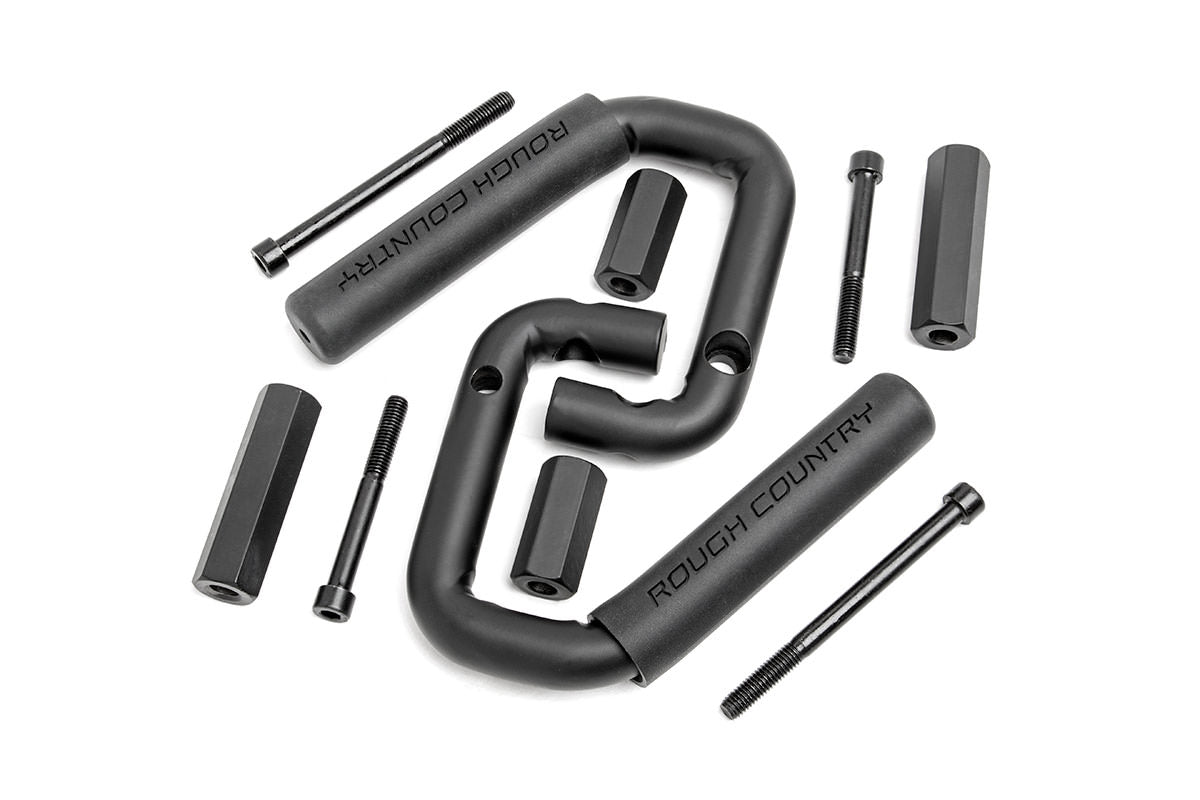 Jeep Front Solid Steel Grab Handles 07-18 Wrangler JK Rough Country
