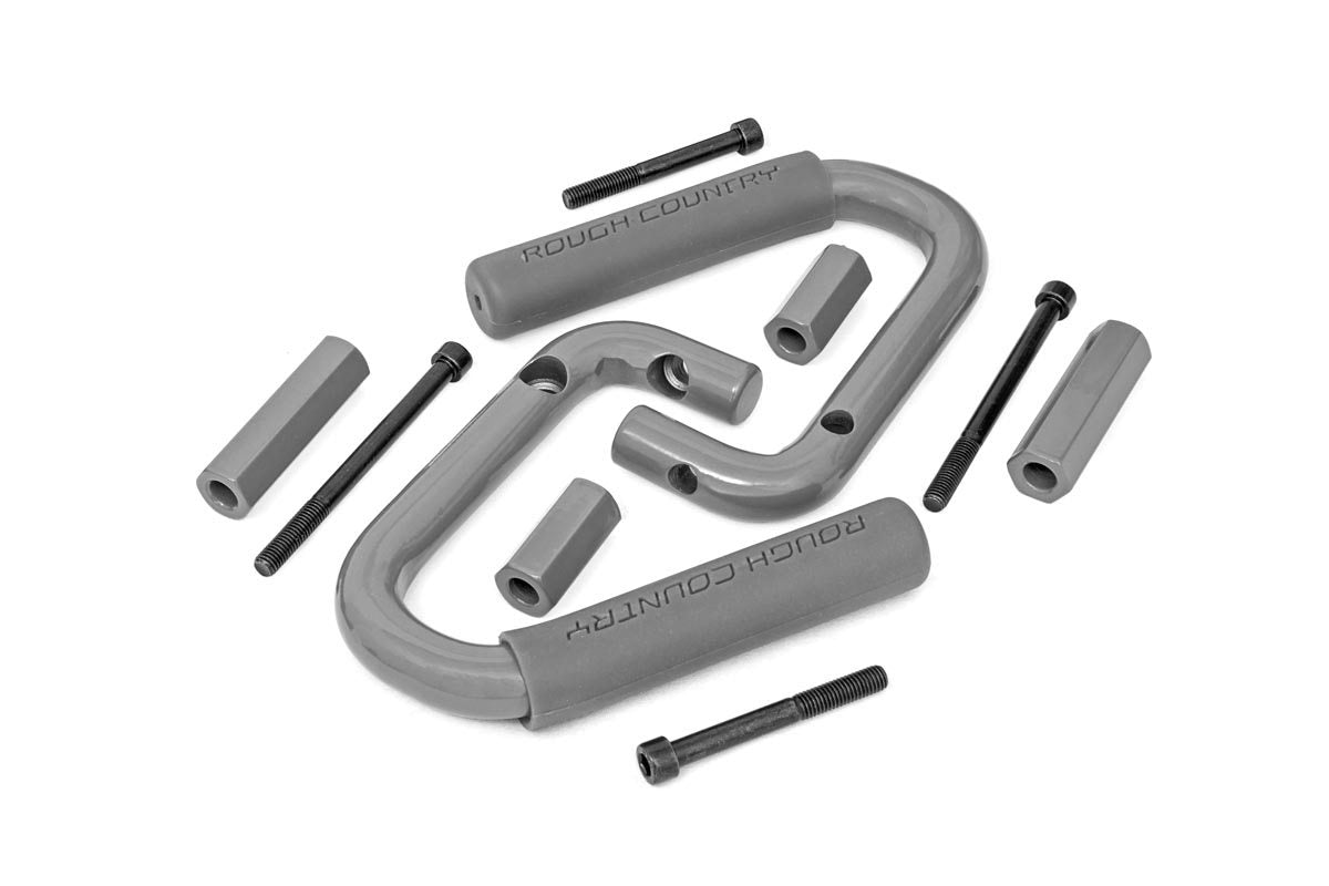 Jeep Front Solid Steel Grab Handles 07-18 Wrangler JK Rough Country