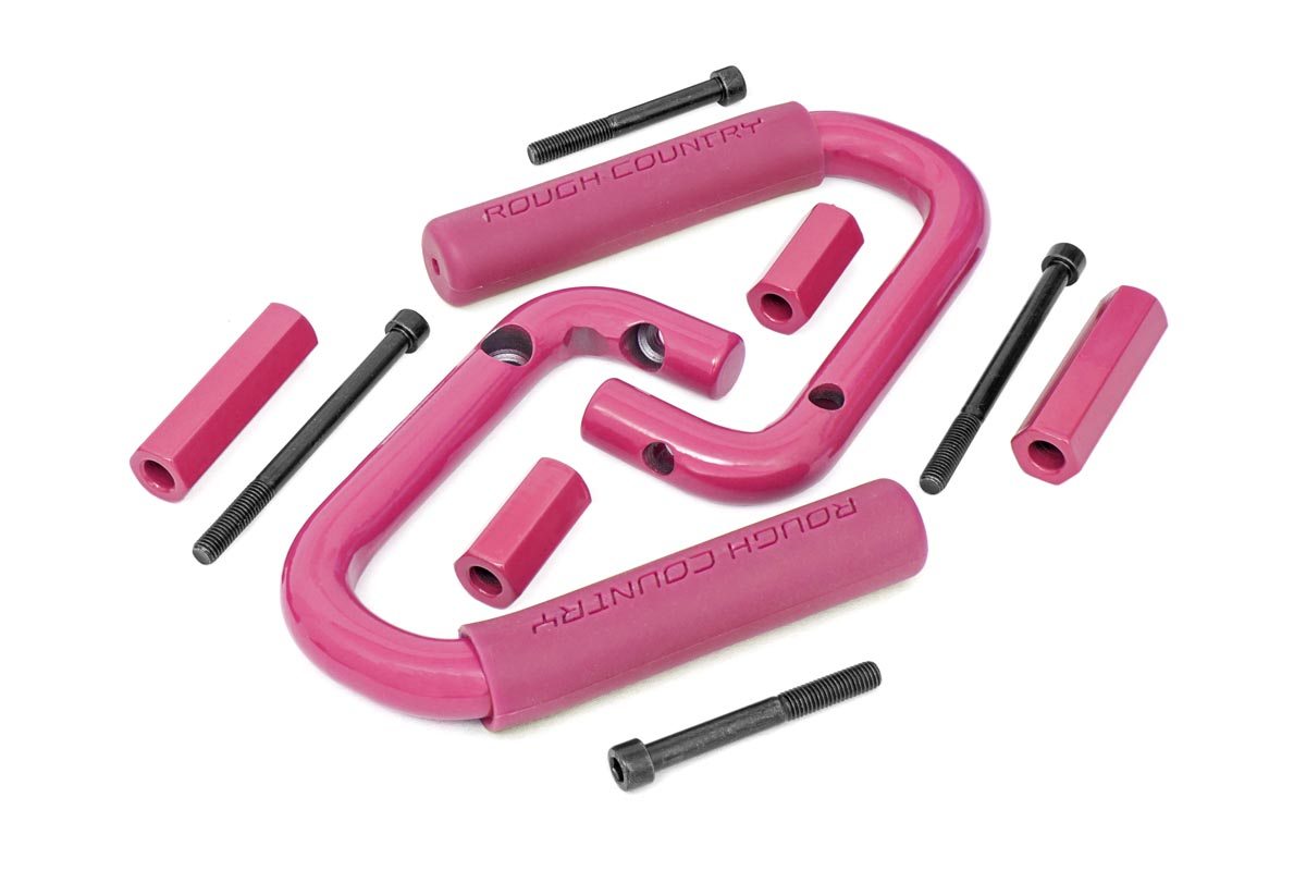 Jeep Front Solid Steel Grab Handles 07-18 Wrangler JK Rough Country