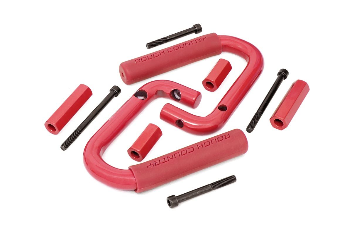 Jeep Front Solid Steel Grab Handles 07-18 Wrangler JK Rough Country