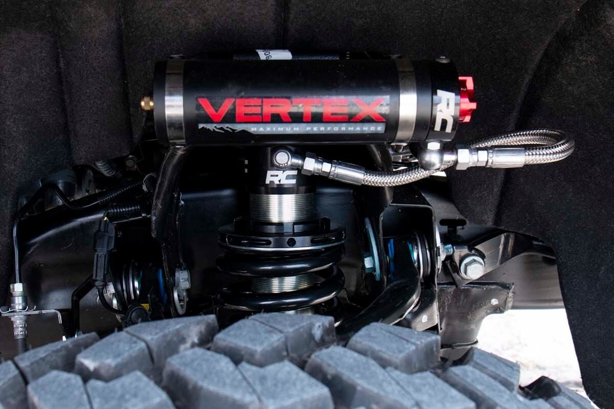 Rough Country | Shock Absorber | Silverado/Sierra Front Adjustable Vertex Coilovers 2 Inch Lifts Pair For 19-Pres Silverado/Sierra 1500 Rough Country | 689018